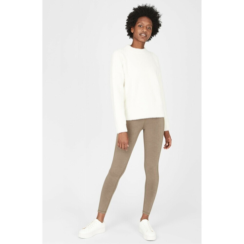 Sweaty Betty Islington Knitted Jumper Heavy Fuzzy Sweater In Ivory Size L $200